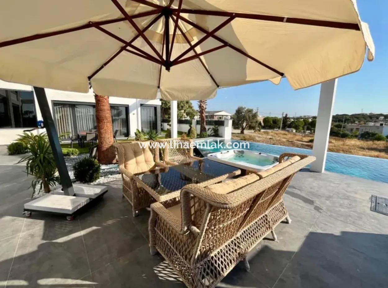 Didim Hisar Mh Satılık Full Deniz Manzalı 5+1 Ayrı Mutfak Havuzlu Sıfır Villa